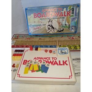 Vintage 1985 Advance To Boardwalk Board Game Parker Brothers Complete